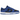 Nike Dunk Low Hyper Cobalt sneakers i en vinklet profilvisning med sorte læderoverlejringer, levende blå detaljer og hvid mellemsål.