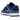 Nike Dunk Low Hyper Cobalt sneakers set fra siden med sort læderbase, levende blå stafferinger, matchende blå swoosh og hvid mellemsål.