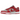 Nike Dunk Low Retro UNLV sneakers sideprofil med grå læderbase, røde overlag, matchende rødt swoosh og hvid mellemsål