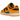 Nike Dunk Low Championship Goldenrod sneakers i en skrå profil med gul og sort læderoverdel, matchende sål og sorte snørebånd.