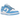 Nike Dunk Low UNC sneakers i sideprofil med lyseblå og hvide læderpaneler, perforeret tåboks og klassisk hvid mellemsål med gummiydersål.
