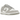 Nike Dunk Low Grey Fog sneakers i profil med grå læderdetaljer, hvid base, klassiske snørebånd og en flad hvid sål