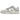 Nike Dunk Low Grey Fog sneakers i en klassisk vinklet profil med lysegrå overdel, hvide snørebånd, matchende læder-Swoosh og hvid mellemsål