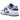 Nike Dunk Low Racer Blue White sneakers i sideprofil med klassisk tofarvet design, hvid læderbase og markante blå overlays og swoosh