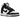 Nike Dunk High Panda Black White sneakers i profilvisning med klassisk hvid læderbase, sorte overlejringer og matchende sorte snørebånd.