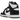 Nike Dunk High Panda Black White sneakers set fra siden med sort og hvidt læderdesign, hvid mellemsål og klassisk Nike swoosh-logo.