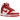 Nike Dunk High Championship White Red sneakers i sideprofil med klassisk hvid læderbase, røde detaljer og matchende rød sål.