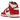 Nike Dunk High Championship White Red sneakers set fra siden med hvid læderbase, røde detaljer og hvide snørebånd på en klassisk gummisål