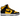 Nike Dunk High Retro Reverse Goldenrod sneakers set fra siden med gul overdel, sorte læderdetaljer, matchende snørebånd og hvid gummisål
