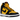 Nike Dunk High Retro Reverse Goldenrod sneakers set fra siden med gul læderoverdel, sorte detaljer, hvid mellemsål og klassisk gummisål.