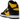 Nike Dunk High Retro Reverse Goldenrod sneakers set fra siden med sort og gul farvekombination, læderoverdel og hvid mellemsål