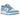 Nike Dunk Low Coast sneakers set fra siden med lyseblå og hvidt læderpanel samt hvide snørebånd og matchende gummisål