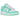 Nike Dunk Low Green Glow sneakers i sideprofil med hvid læderbase, grønne overlays og klassisk hvid mellemsål med grøn ydersål.