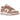 Nike Dunk Low Rose Whisper sneakers set fra siden i en feminin pastelfarvet kombination af hvidt læder og lyserøde detaljer med klassisk gummisål