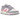 Nike Dunk Low Indigo Haze sneakers i sideprofil med lys lilla læderpaneler, hvid mellemsål og indigo swoosh-detaljer