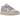 Nike Dunk Low Pink Oxford sneakers i sideprofil med en lyserød læderoverdel, matchende snørebånd og hvid mellemsål
