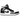 Air Jordan 1 Mid Carbon Fiber sneakers i vinklet profil med sort skinnende overdel, grå detaljer, hvid mellemsål og klassisk Jumpman-logo.