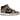 Nike Dunk High Moon Fossil sneakers set fra siden med sort læder-overdel, brune overlays, hvide snørebånd og en gummisål