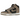 Nike Dunk High Moon Fossil sneakers i vinklet profil med sort læderoverdel, brune overlays, hvide snørebånd og en klassisk gummisål