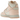 Nike Dunk High Sail Crimson Tint sneakers i vinklet profil med læderoverdel, rosa stafferinger, hvide snørebånd og matchende gummisål.