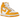 Nike Dunk High Dark Sulfur sneakers sideprofil med hvide læderpaneler, gule overlays, hvid mellemsål og gul ydersål.