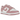 Nike Dunk Low Next Nature Elemental Pink sneakers i sideprofil med lyserøde læderpaneler, hvide snørebånd og en klassisk gummisål