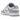 Nike Dunk Low Next Nature Light Smoke Grey sneakers set fra siden med en lysegrå Swoosh, hvid læderbase og matchende grå ydersål.