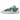Nike Blazer Low sacai Medium Grey Classic Green sneakers i sideprofil med grå overdel i læder, grønne detaljer og dobbelt stablet swoosh-logo.