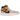 Air Jordan 1 Mid SE Particle Beige sneakers i profil. Overdel i beige og brun nubuck med et tydeligt sort Swoosh og en hvid sål.