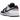Nike Dunk Low EMB NBA 75th Anniversary Brooklyn Nets sneakers i en stilfuld sideprofil med grå og hvide læderpaneler samt en rød Swoosh.