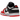 Nike Dunk Low 75th Anniversary Chicago sneakers i sideprofil med rød og hvid læderkonstruktion, sort swoosh og det ikoniske NBA-logo ved hælen.