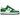 Nike Air Force 1 Low Shamrock St Patricks Day sneakers i sideprofil med mørkegrønne læderdetaljer, lysgrøn base og broderet kløver på hælen