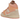Air Jordan 1 Mid Apricot Orange sneakers i en klassisk vinklet profil med en kombination af abrikosfarvet og hvidt læder samt hvide snørebånd