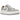 Air Jordan 1 Elevate Low Wolf Grey sneakers i vinklet visning med grå læderoverdel, platformssål og hvidt Swoosh-logo på siden