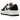 Air Jordan 1 Elevate Low Panda sneakers i profil. Modellen har sort og hvidt læderdesign, platform-sål og klassisk snørelukning.