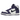 Nike Dunk High Electro Purple Midnight Navy sneakers i sideprofil med mørkeblå paneler, lilla swoosh og hvid læderbase med gummisål