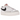 Nike Blazer Low Platform White Black sneakers vist fra siden med en hvid læderoverdel, sort Swoosh-logo og en forhøjet mellemsål i hvidt gummi