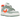Nike Dunk Low Disrupt Sea Glass Hyper Crimson sneakers set fra siden med beige læderoverdel, grønne Swoosh-detaljer og tyk hvid sål