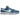 Nike Dunk Low Dark Marina Blue sneakers i en sideprofil med en kontrastfyldt blå læderoverdel, hvid mellemsål og blå gummiydersål.
