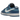 Nike Dunk Low Dark Marina Blue sneakers i en klassisk profilvisning med mørkeblå læderpaneler, sort swoosh og en matchende blå gummisål