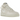 Nike Air Force 1 Mid Stussy Fossil sneakers i sideprofil, udført i beige tekstil med sort broderet Swoosh-detalje og hvid mellemsål