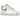 Nike Air Force 1 Low White Barely sneakers i vinklet profil med hvid læderoverdel, klassisk perforeret tåboks og hvid sål