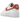 Nike Air Force 1 Low Orange Paisley sneakers i profil med hvid læderoverdel, ikonisk orange paisley-print på Swoosh-logoet og klassisk gummisål