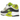 Nike Air Max 90 Cyber sneakers i en angled view, med hvid overdel, neongrønne detaljer, synlig Air-enhed i hælen og en robust gummisål.