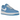Nike Air Force 1 Low Color of the Month University Blue sneakers i en klassisk profil set fra siden med markant lyseblå læderoverdel og hvid sål