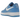 Nike Air Force 1 Low Color of the Month University Blue sneakers i en vinklet profilvisning med lyseblå læderoverdel og hvid sål