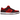 Nike SB Dunk Low Cherry sneakers i profil med overdel i mørkerød læder, hvid mellemsål og lys rød swoosh med kirsebær-grafik ved hælen.
