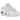 Nike NOCTA Glide Drake White Chrome sneakers i sideprofil med hvid mesh, sølvfarvede detaljer, snøresystem og tyk, støttende gummisål.