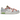 Nike Dunk Low Off-White Lot 23 sneakers i profil med grå nuancer, grønne snørebånd, læderoverdel og det karakteristiske zip-tie mærke på siden.