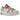 Nike Dunk Low Off-White Lot 23 sneakers set fra siden med hvid og grå overdel, karakteristiske overlappende snørebånd og grønne detaljer.
